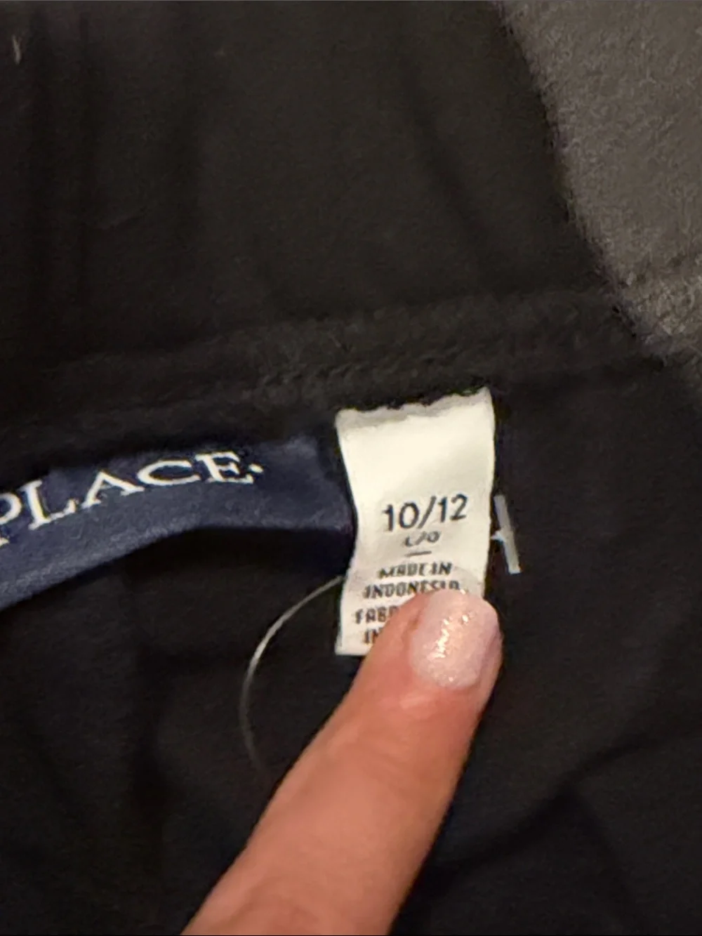 The Children's Place Black Cargo Jogger Sweatpants (A)